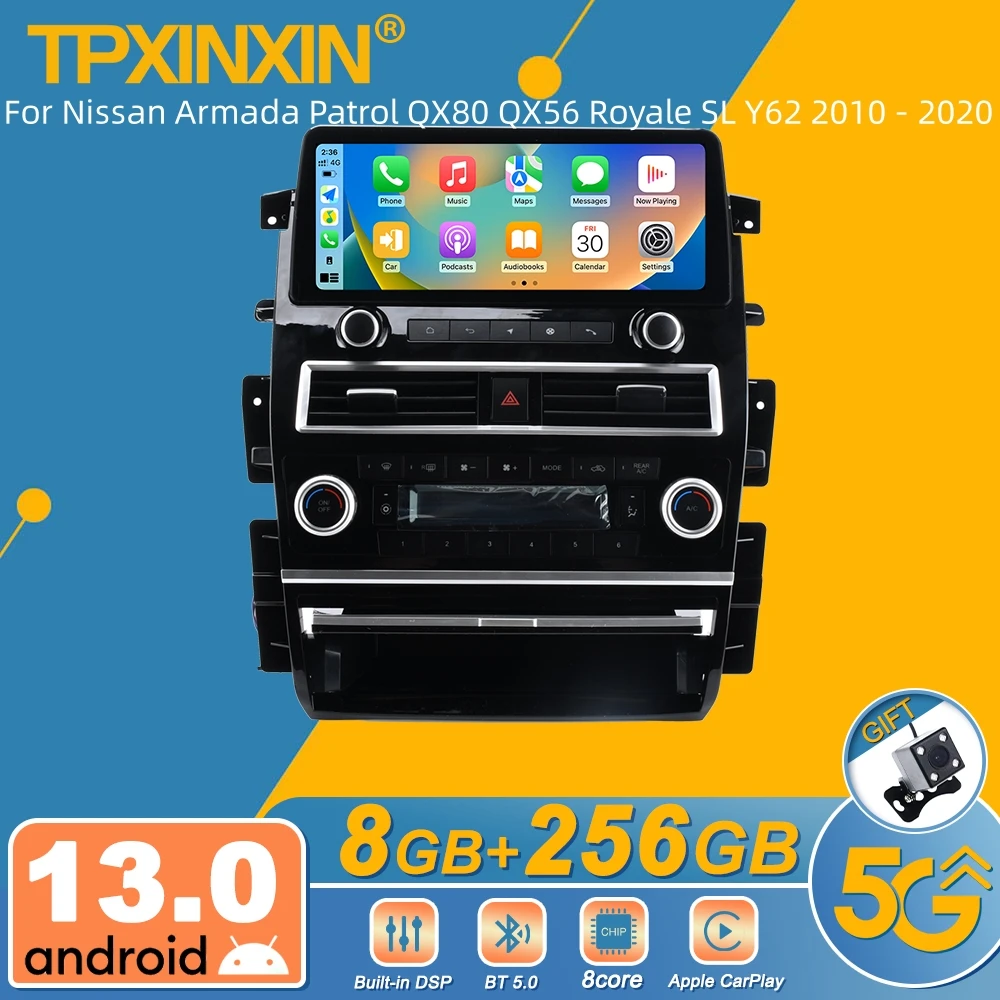 For Nissan Armada Patrol QX80 QX56 Royale SL Y62 2010 - 2020 Android Car Radio 2Din Stereo Receiver Autoradio Multimedia Player