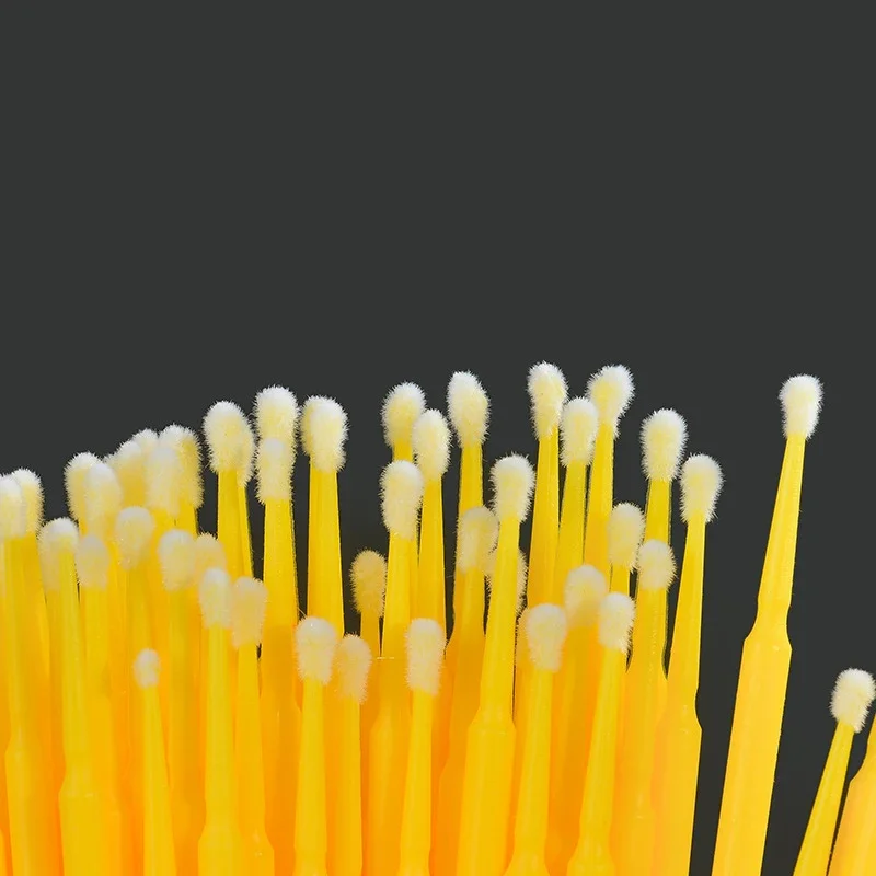 100 pçs micro escova cílios extensão individual lash remoção cotonete micro escova para extensão de cílios compõem ferramenta