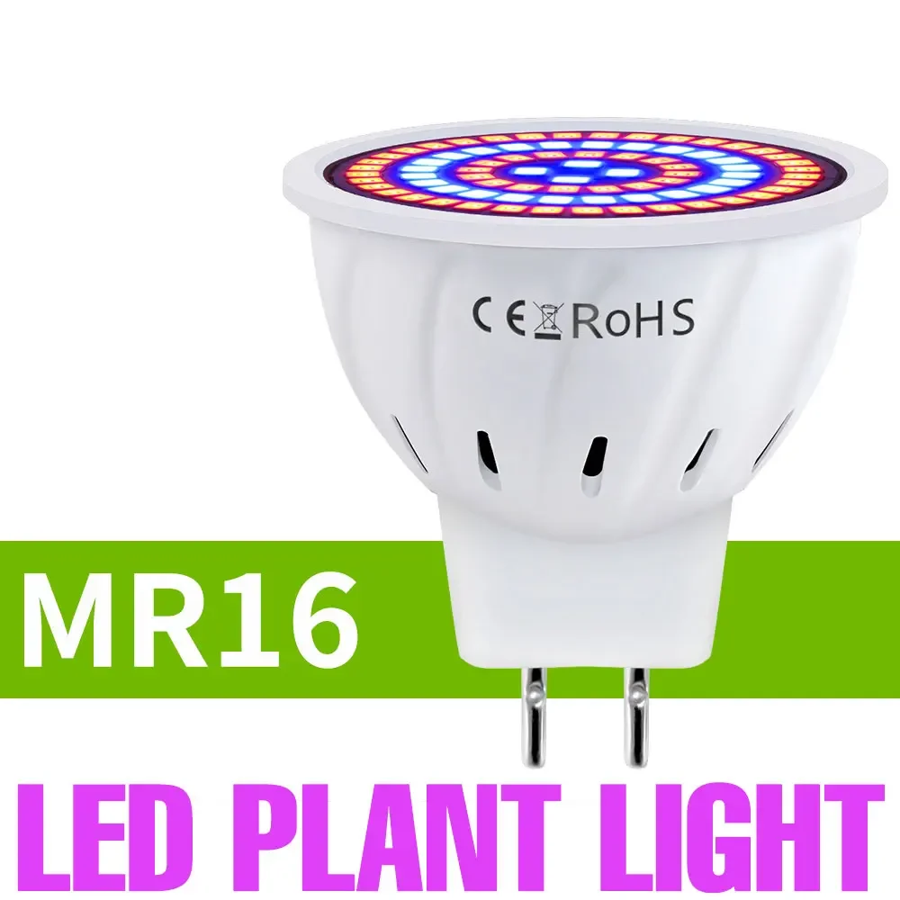 9W E27/E26 LED Grow Light GU10 Volledige Spectrum Plant Lamp E14 Voor Indoor Ingemaakte Fruit Growbox Teelt Lamp MR16 AC220V 5W 7W