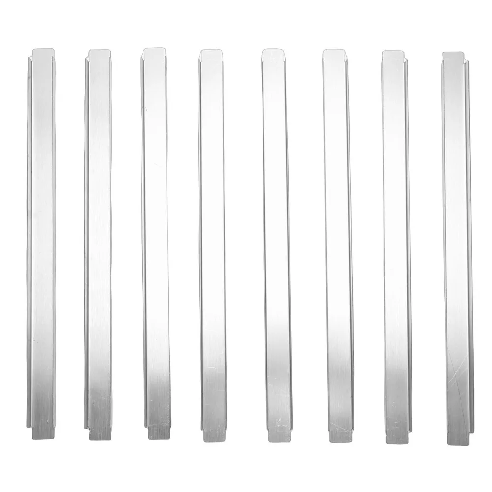 8pcs Stainless Steel Adapter Bar Silver Long Shape Design Food Service Divider Durable Build Reusable Table Adapter Bar