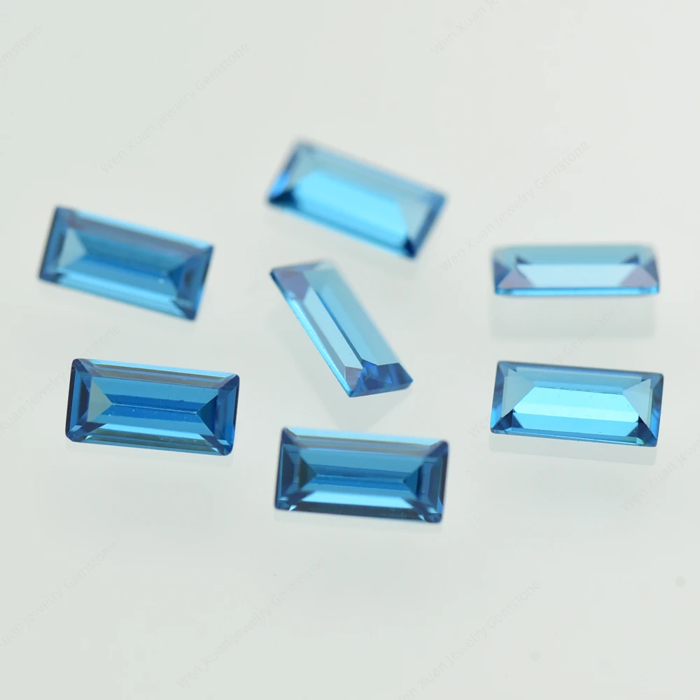 Baguette Rectangle Shape Cut Sapphire CZ Stone Size 2x4~3x6mm 5A Synthetic Gems Loose Cubic Zirconia For Jewelry DIY for Jewelry