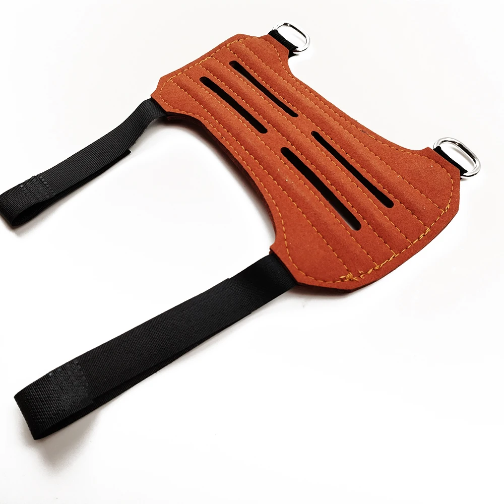 Archery Armguard Soft Suede Leather Archery Arm Guard with Adjustable Straps, Suitable for Protecting Arms Shooting