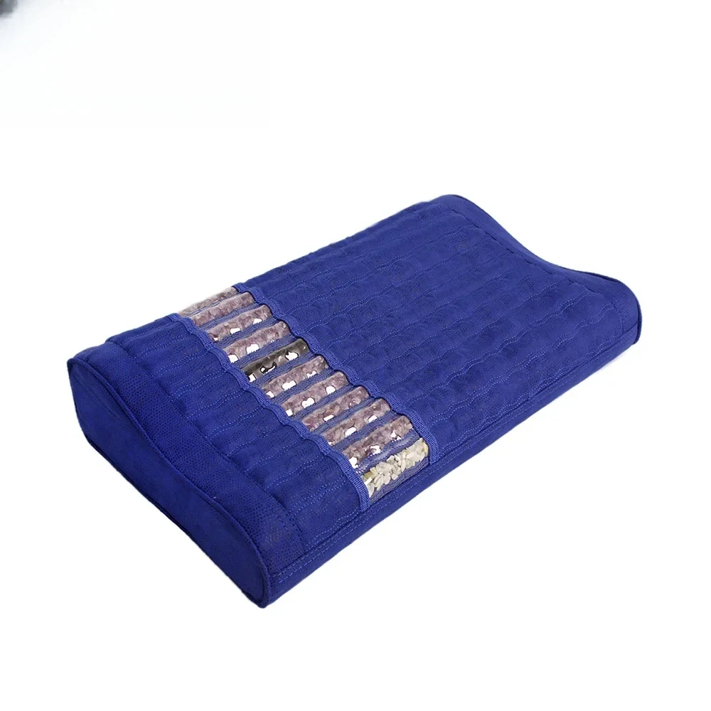 Tappetino per ametista a infrarossi lontani naturali Pietra tormalina di giada 19"L * 12"L * 4"H (morbido) Produttore Cuscino per massaggio al collo in memory foam