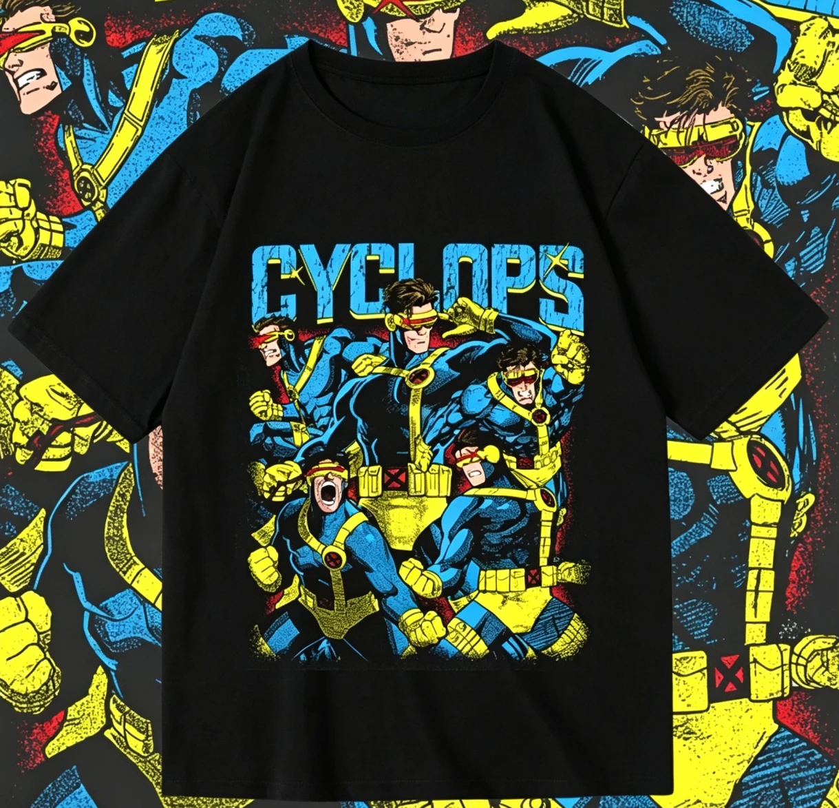Camiseta 2026 Cool Cyclops X-Men, Camiseta de Superhéroe con Estilo Pop Art, con Múltiples Gráficos de Cómics, Inspirada en el Disfraz Clásico de Héroe, Regalo de Verano