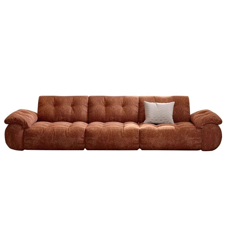 Medieval fabric sofa living room advanced French cream style