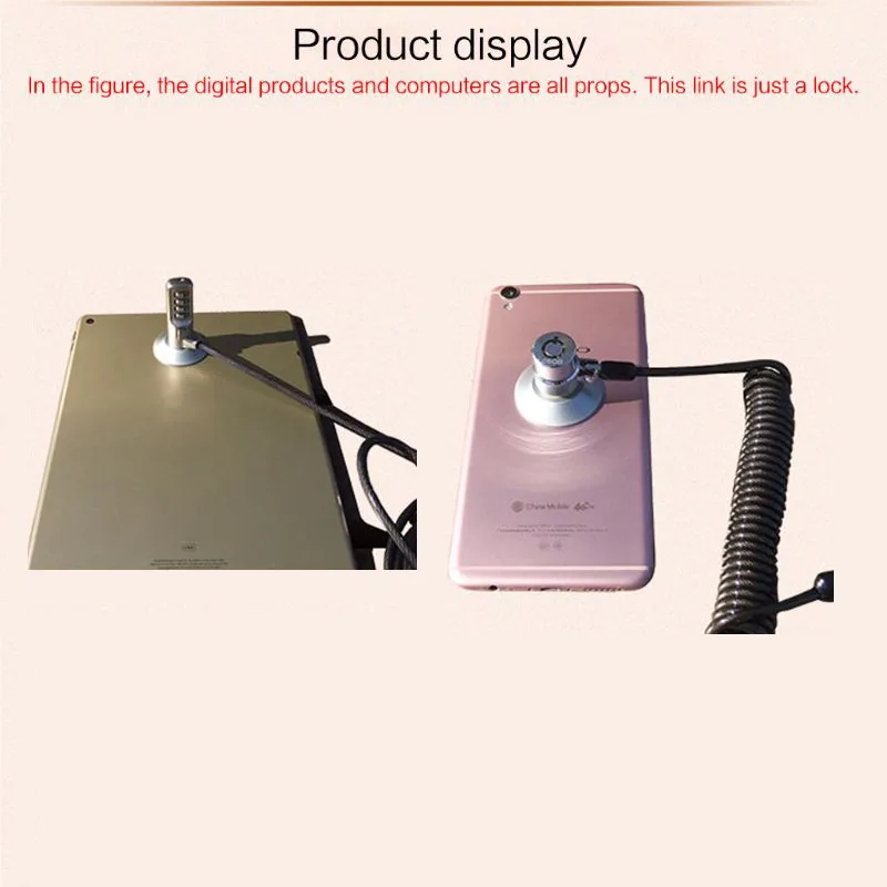 Notebook durável anti roubo, cor prata, buraco de fechadura portátil 4x0.7cm, redondo, tablet, laptop, ipad, macbook, notebook