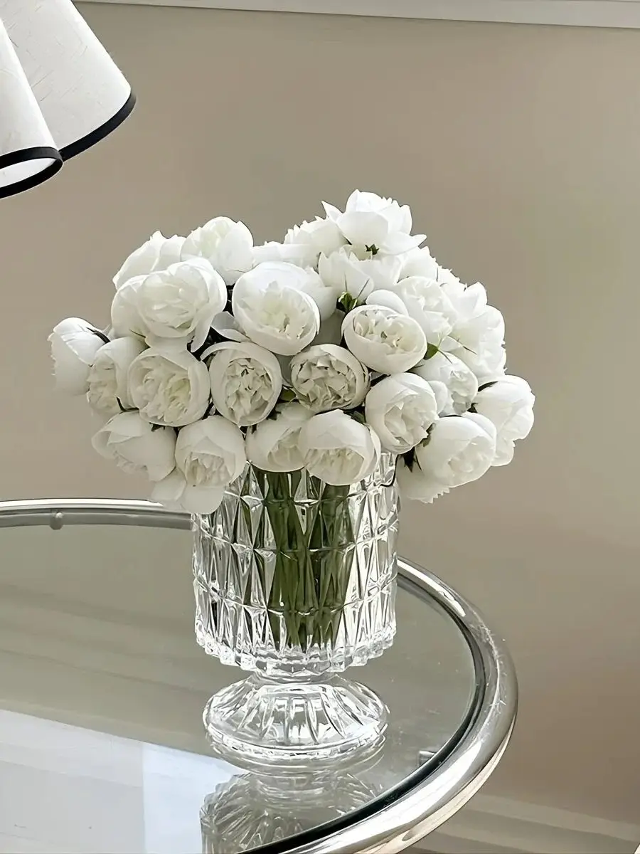 Künstliche Pfingstrose Seidenblumen 27 Köpfe Brautstrauß Hochzeit Weihnachtsdekoration Blume Home Party Tischdekoration Gefälschte Blume – Detail 7