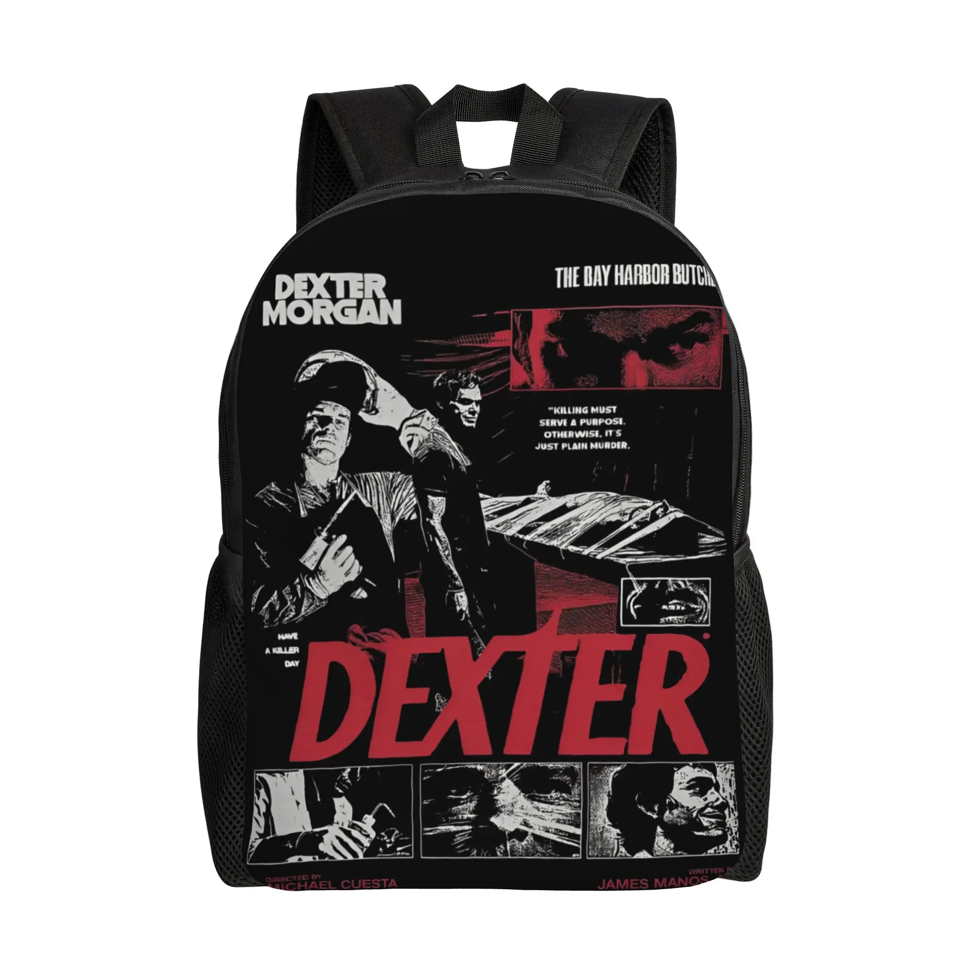 

Повседневный рюкзак Dexter Morgan для активного отдыха, походов, путешествий, в стиле фильмов ужасов, для мужчин и женщин, студенческий, на каждый день, сумка через плечо