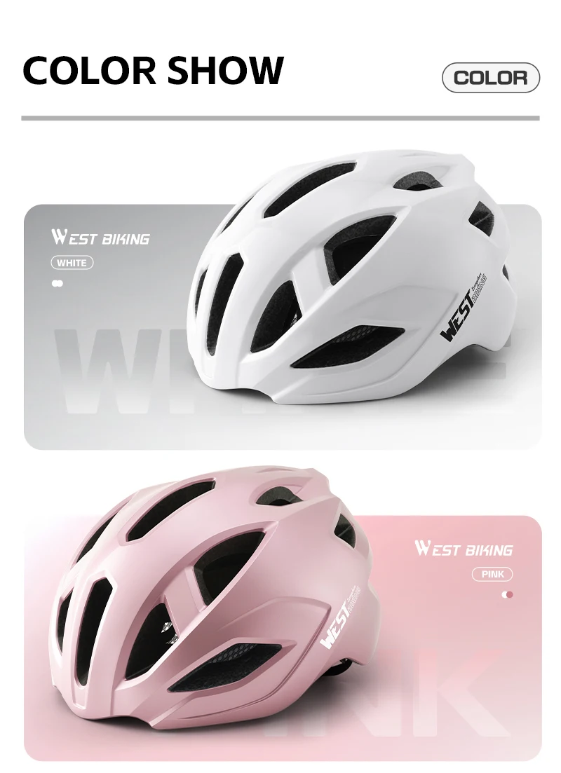 WEST BIKING Fahrradhelm mit magnetischem Visier, leichter Rennradhelm, 16 Belüftungsöffnungen, Insektenschutz, große Größe, Unisex, mehrfarbig – Detail 12