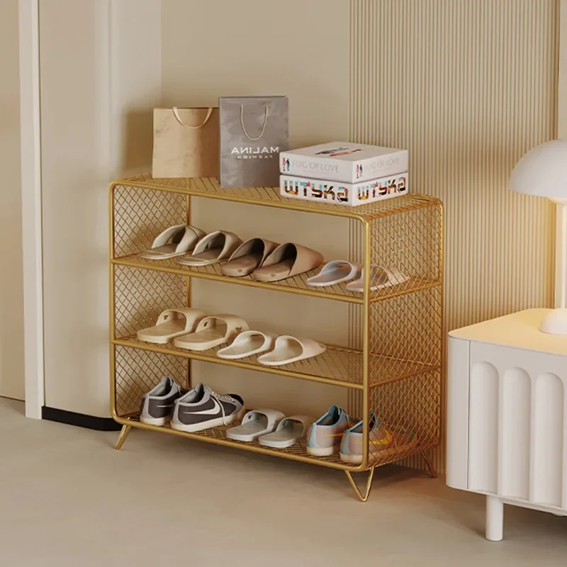DSA simple multi-layer shoe rack household indoor storage rack wrought iron small narrow door entry shoe rack shoe cabinet