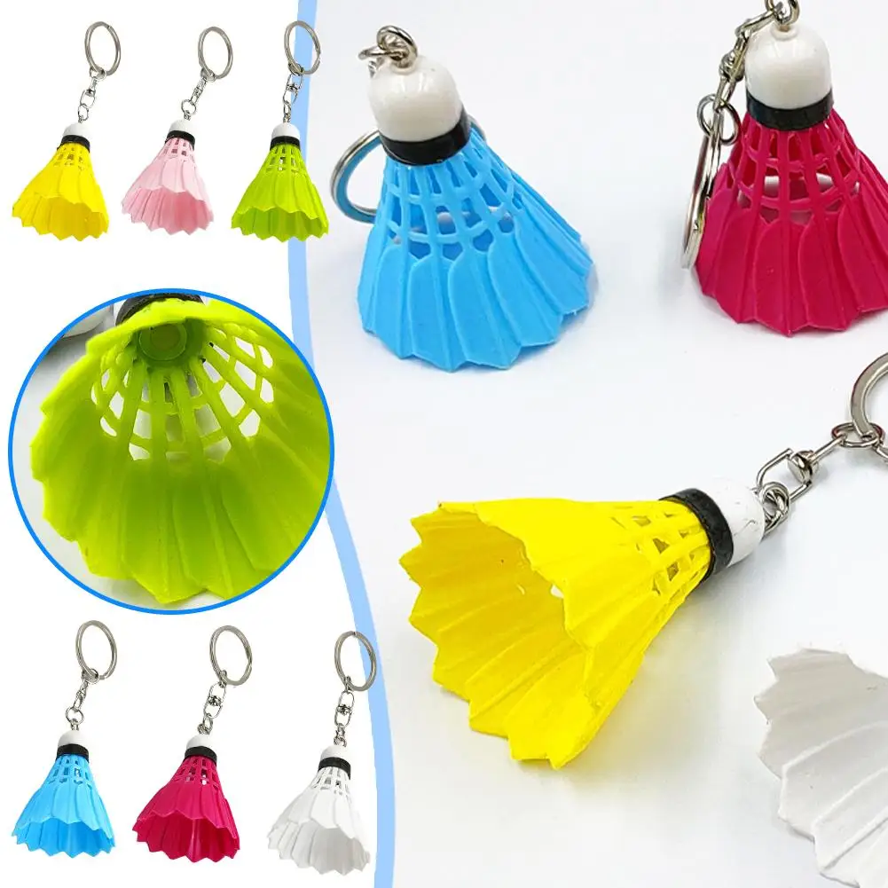 Mini 3D Badminton Keychain Creative Simulation Badminton Key Gifts For Car Bag Pendant Sports Keyring Shuttlecock Key Chain X3H6