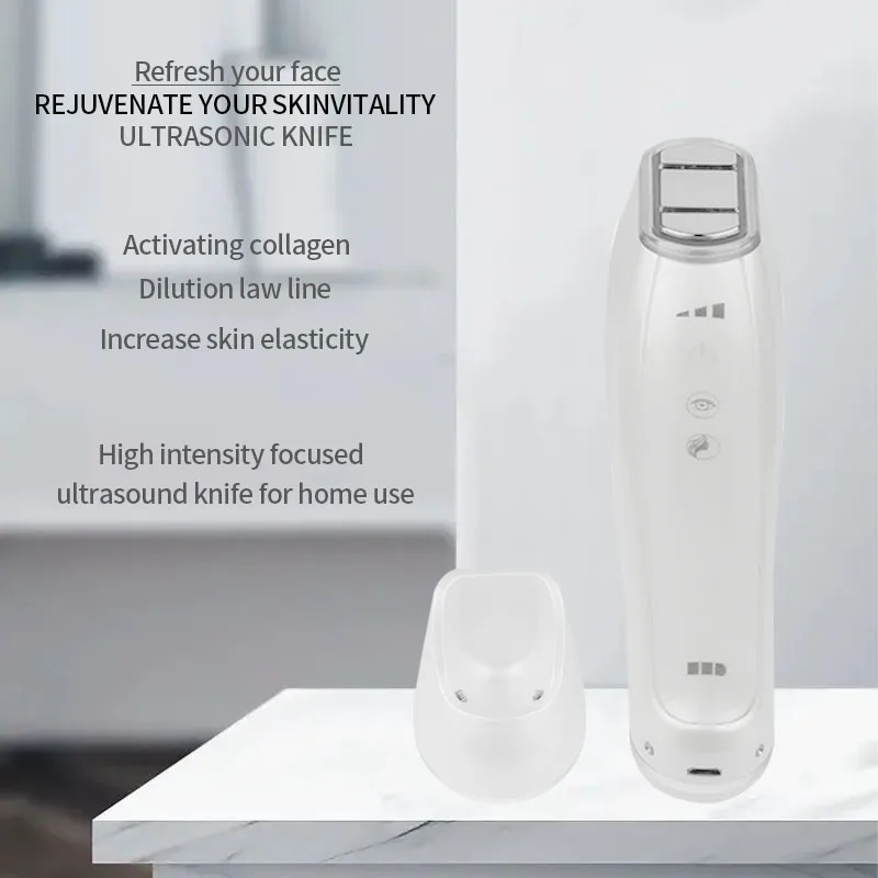 Portable Mini Face HIFU Machine for Women Chin Neck Eye Professional Facial Rejuvenation Antiaging Heat Up HIFU Beauty Device