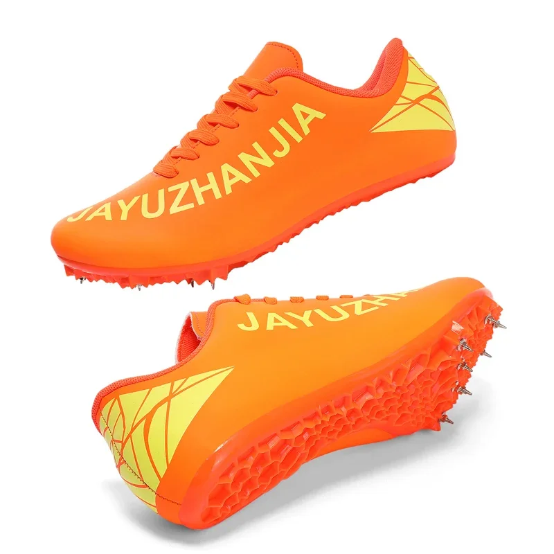 

Professional Unisex Track Field Shoes Non Slip Sneakers Spikes Running Nails Shoes Track and Field Comprehensive Training Shoes