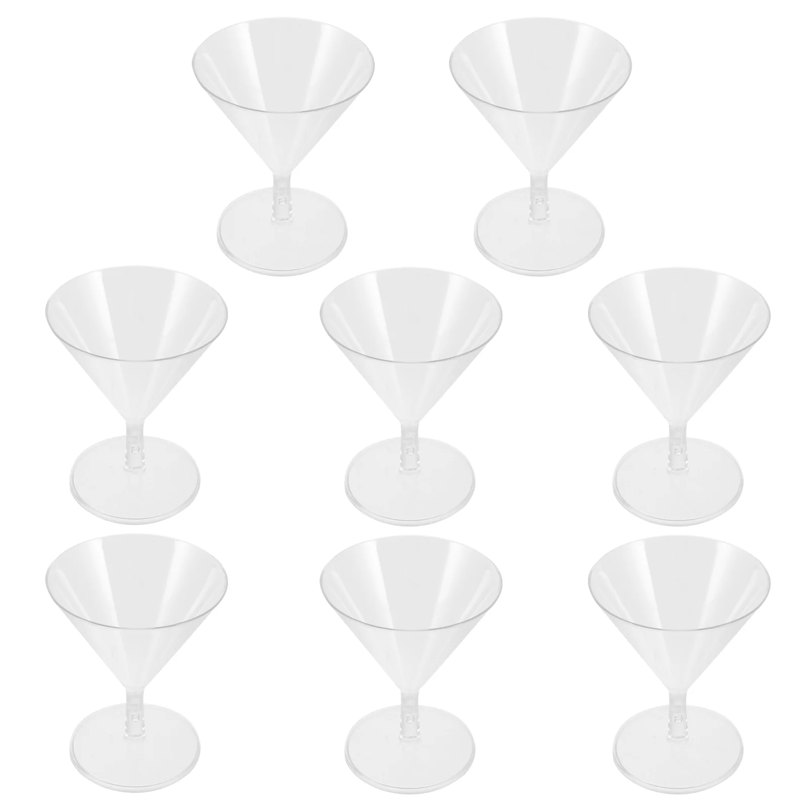 

8 Pcs Glass Disposable Wineglass Cocktail Glasses Drinking Cup Abs Whiskey Cups Clear