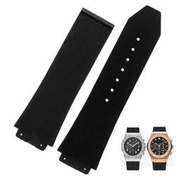 Silicone Watch Strap for HUBLOT Classic Fusion Universe Big Bang Series Men Women Vertical Stripe Road Bracelet 25*19mm 24*17mm