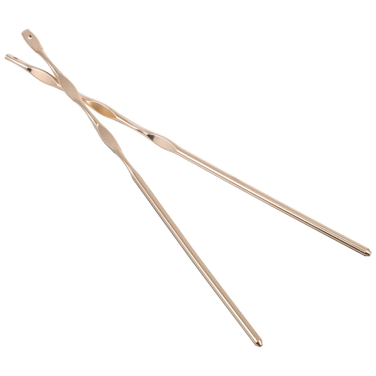 2 Pcs Bridal Hair Accessories for Women DIY Headdress Decor Bride Stick Charms Craft Hairpin Golden Chopstick