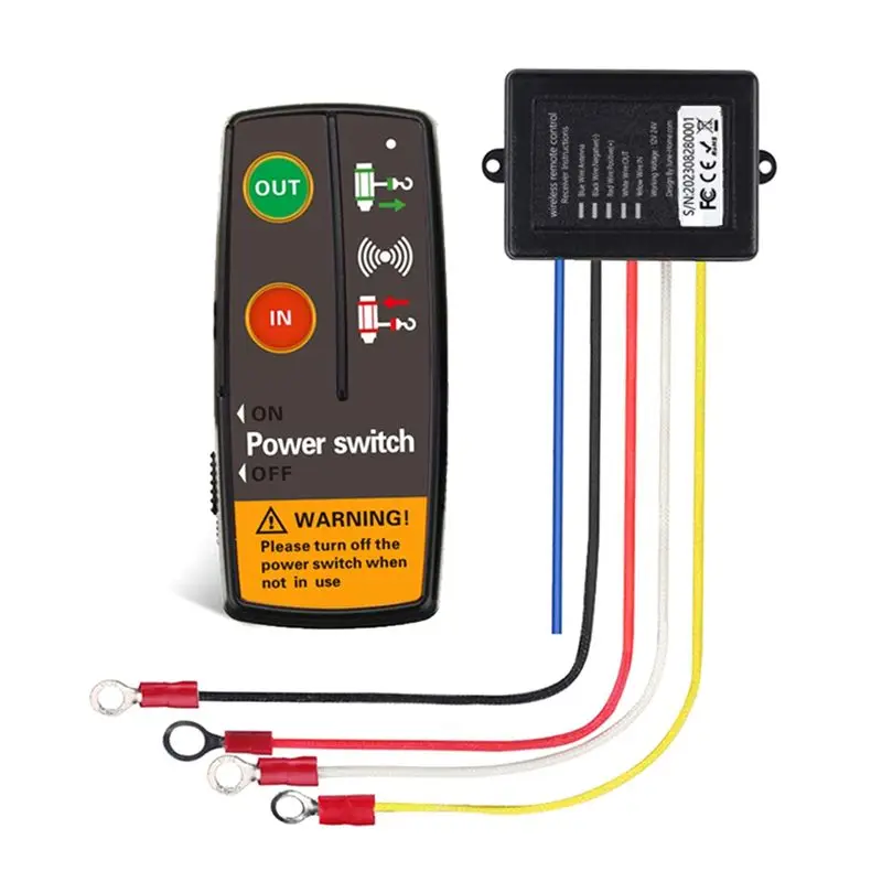 Universal Winch Wireless Remote Control Kit Switch Controller For ATV Truck Receiver Module Transmitter Handset