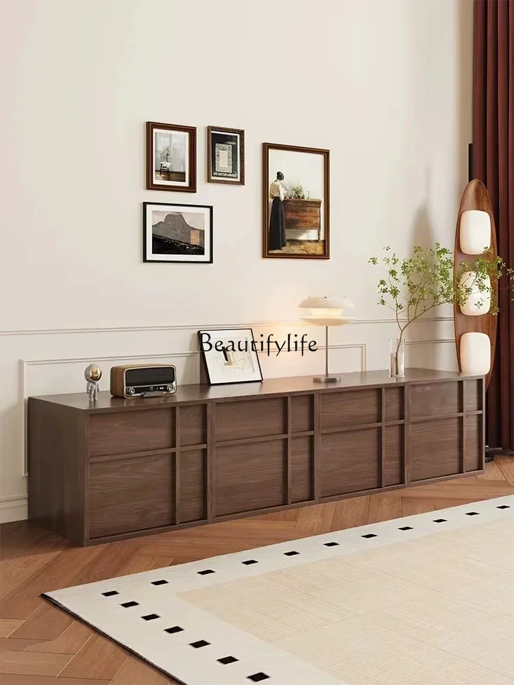 FG**Floor-to-ceiling TV cabinet, antique storage in living room, retro solid wood skeleton cabinet