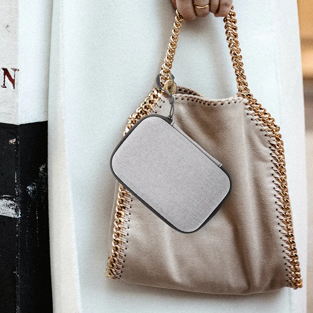 2 Peças de Bolsa de Armazenamento para Microfone, Organizador Portátil à Prova d'Água em EVA para Produtos Digitais, Estojo para Cabos e Fones de Ouvido para Viagens e Negócios
