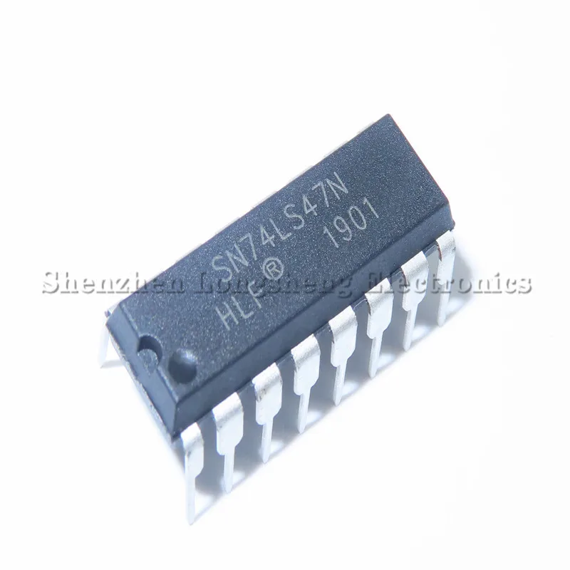 10PCS/LOT NEW SN74LS47N 74LS47 HD74LS47P DIP-16 Display driver  In Stock