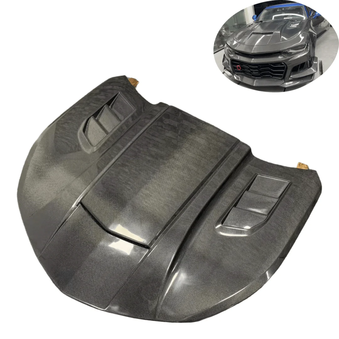 

Custom Carbon Fiber Engine Hood for Camaro 6th Generation 2016-2024 Includes Bolts New Condition Customized