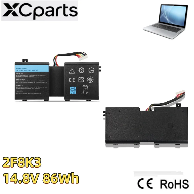 

New 14.8V 86Wh 0KJ2PX 0G33TT 2F8K3 Laptop Battery For Dell Alienware 17 R1 17X M17X-R5 18 R1 18X M18X-R3 Series 02F8K3 KJ2PX