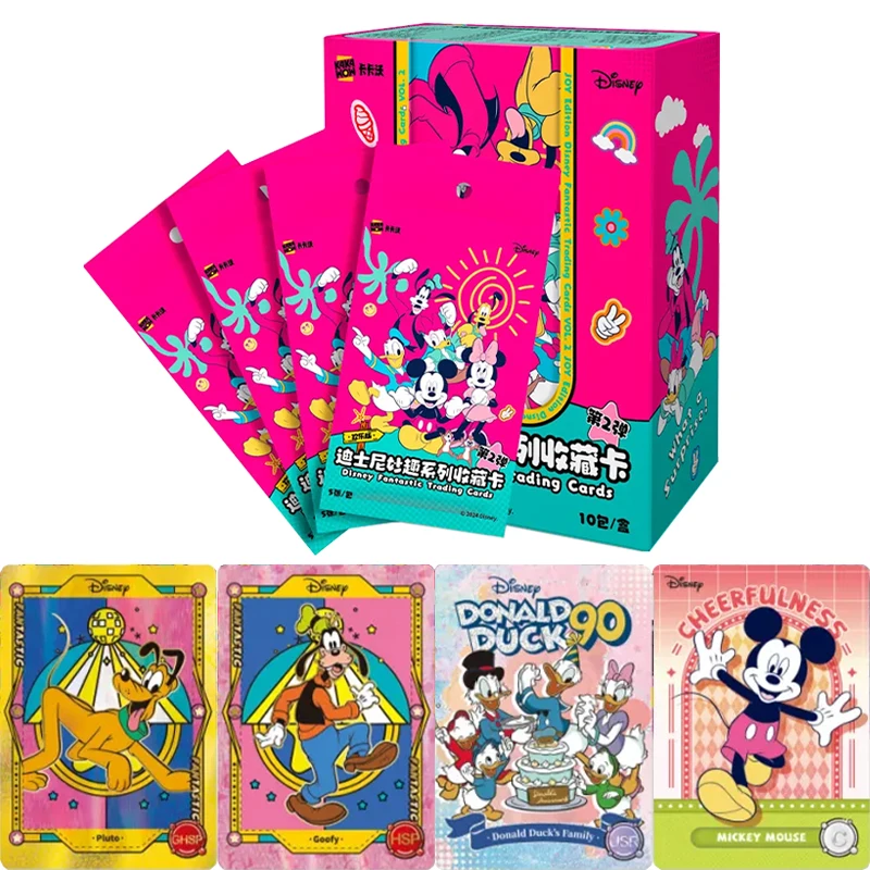 KAKAWOW New Original Joy Edition Disney Fun series Cards Stitch Mickey Mouse Cartoon Art Series Trading Collection Card Kid Gift