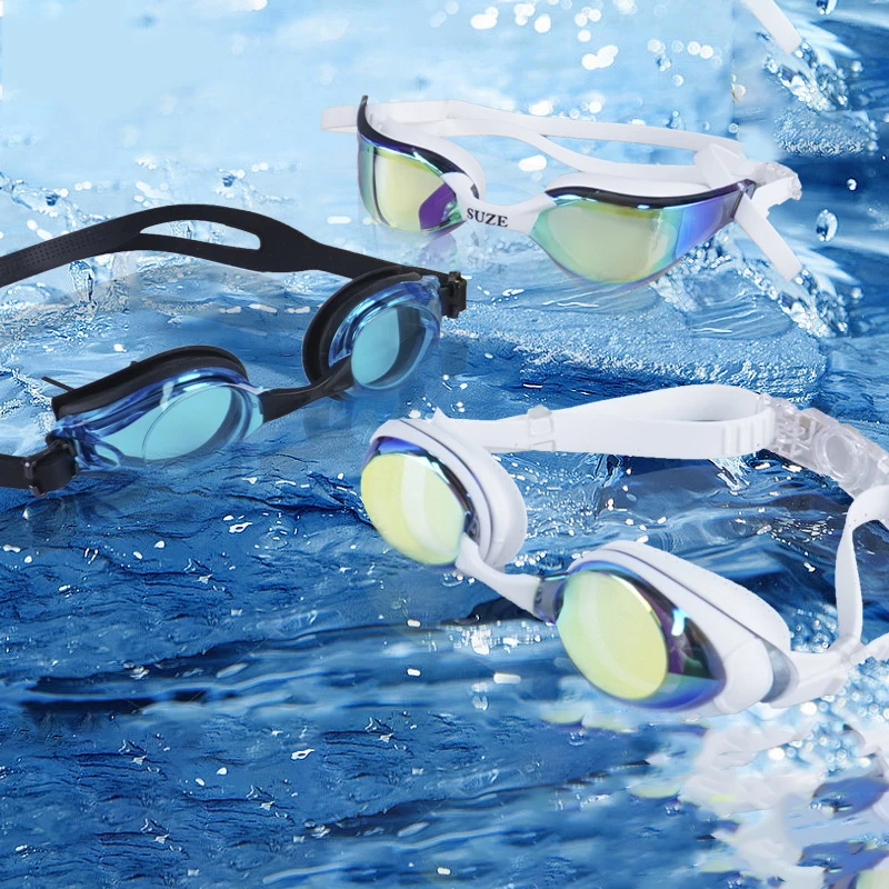 

Swimming Glasses HD Waterproof Anti-fog Adult Training Racing Swimming Goggles Professional Comfort Plating Goggles