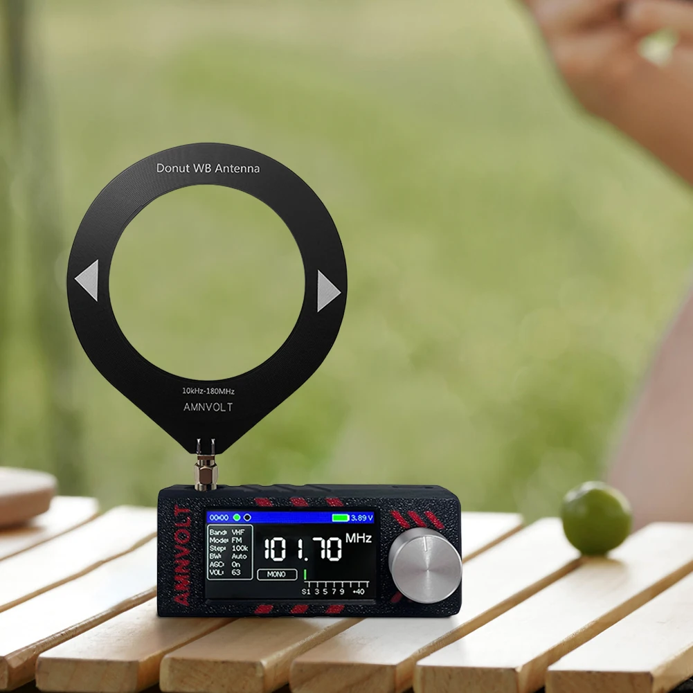 AM FM جميع الموجات راديو SI4732 0.5-108 ميجا هرتز LSB USB FM/AM راديو 1.9 بوصة IPS شاشة راديو جيب صغير مع هوائي SMA-KE استقبال