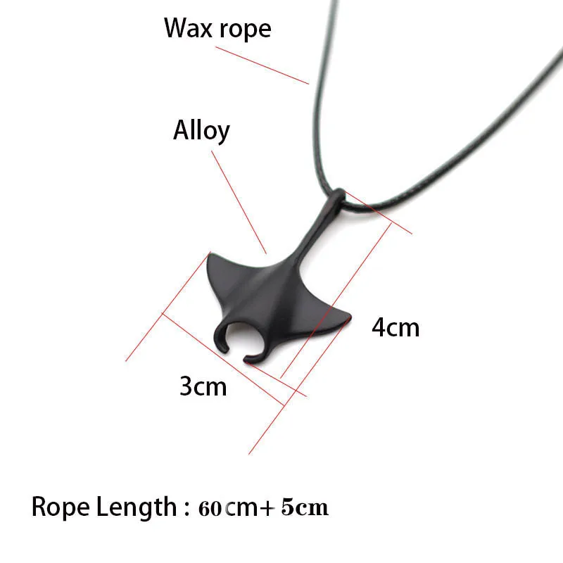 24 Inches Marine Animal Manta Shark Whale Necklace Men Choker Collar Beach Surfing Neck Accessories Pendant Jewelry Gift For Him