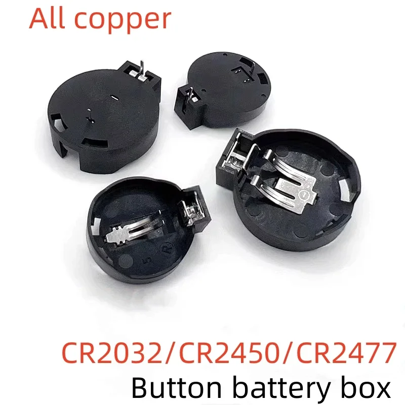 5 шт. BS-2-1 CR2032/CR2025 держатель батареи 2P DIP Pin медный 3 В кнопочный держатель батареи CR2477