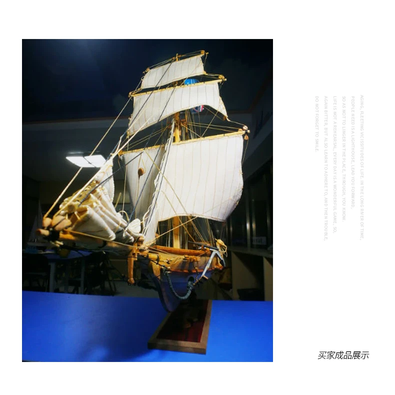 New Harbor 1:70 Classical Wooden Sailing Ship Model Assembly Model Sets Of DIY Western Sailing Ship Parts Hobby