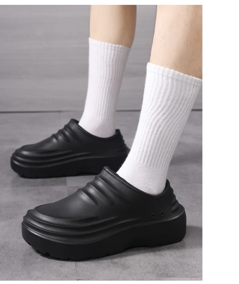 Hotel-Kochschuhe, Ganzjahres-Arbeitsschuhe, rutschfest, wasserdicht, ölbeständig, Herren-Freizeitschuhe, vielseitig einsetzbar, leichte EVA-Outdoor-Gartenschuhe – Detail 10
