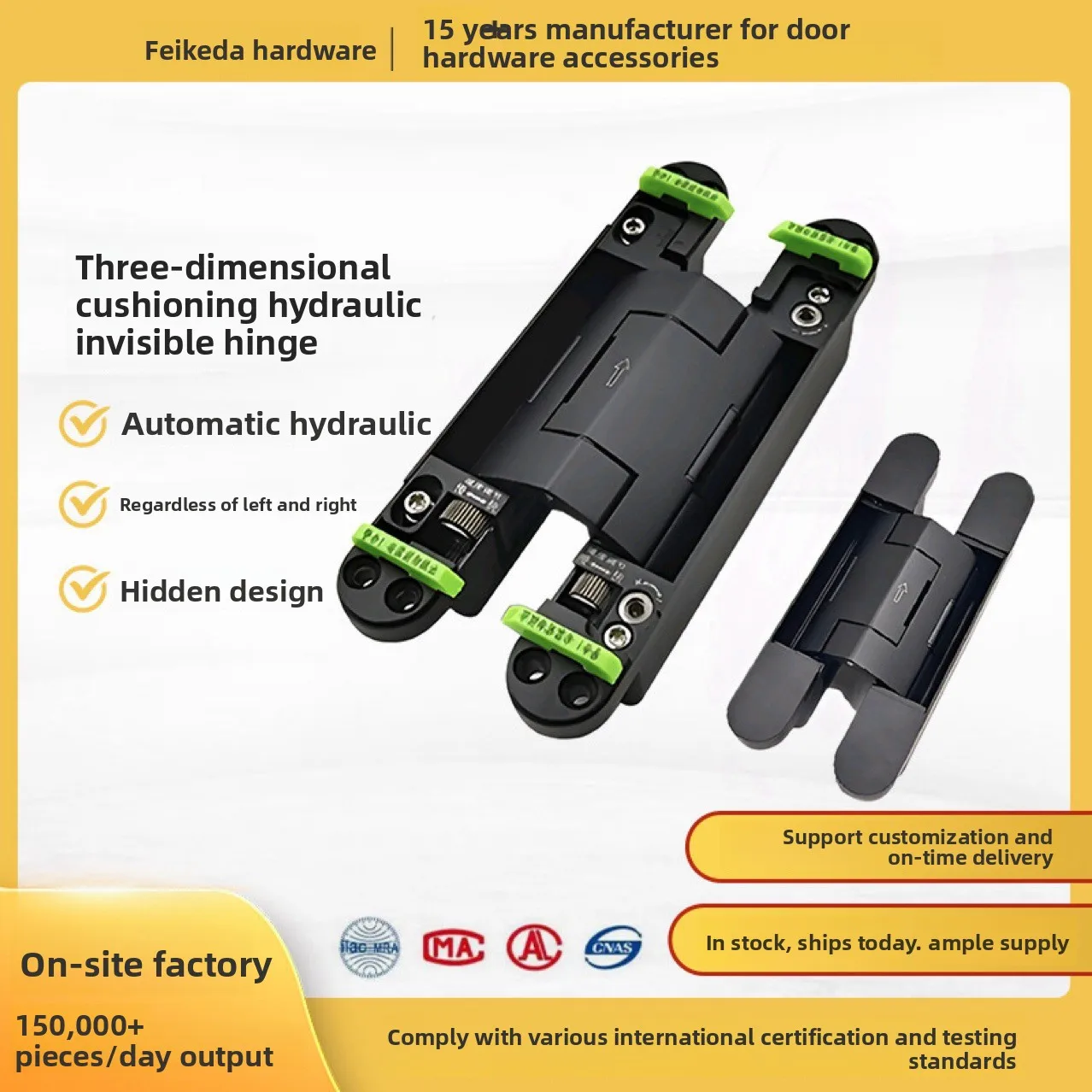 Concealed Hydraulic Soft Close Furniture Hinge D Adjustable Cabinet Door Black Zinc Alloy Kg Load Option Automatic Closing