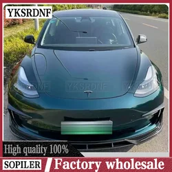 ABS Carbon Fiber Bodykits Diffuser Side Skirt Front Lip AERO Style Spoiler Lip Kits Accessories For Tesla Model 3 2018-2022