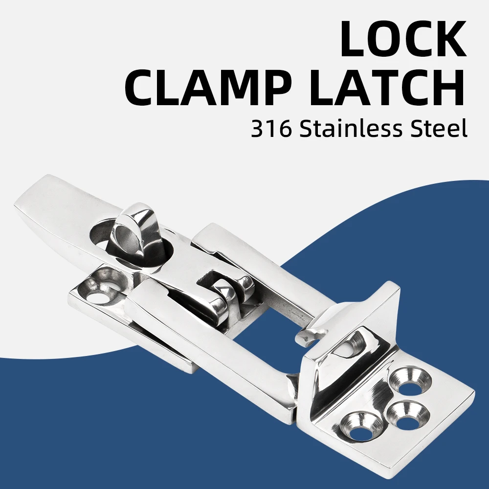 1 PCS 316 Stainless Steel Locker Boat Shackle Accessories Deck Lock Hatch Marine Hardware Lock Clamp Latch