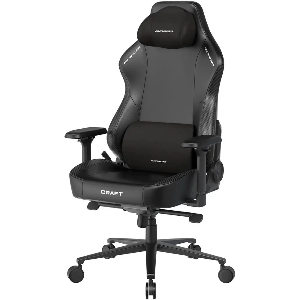 

Ergonomic Reclining Computer Chair for Adults with Pillow and Lumbar Support, Adjustable Height, Black Leatherette