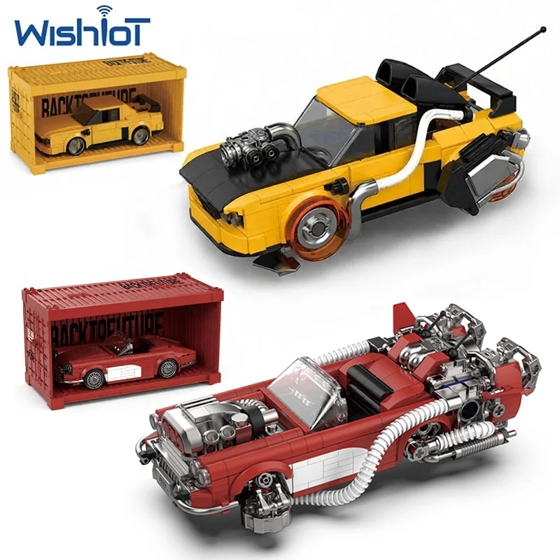 

MOC PB8828/PB8826 Vehicle Model Building Blocks With Display Box Assembled Car Collectible Toys Small Bricks Boys Holiday Gifts