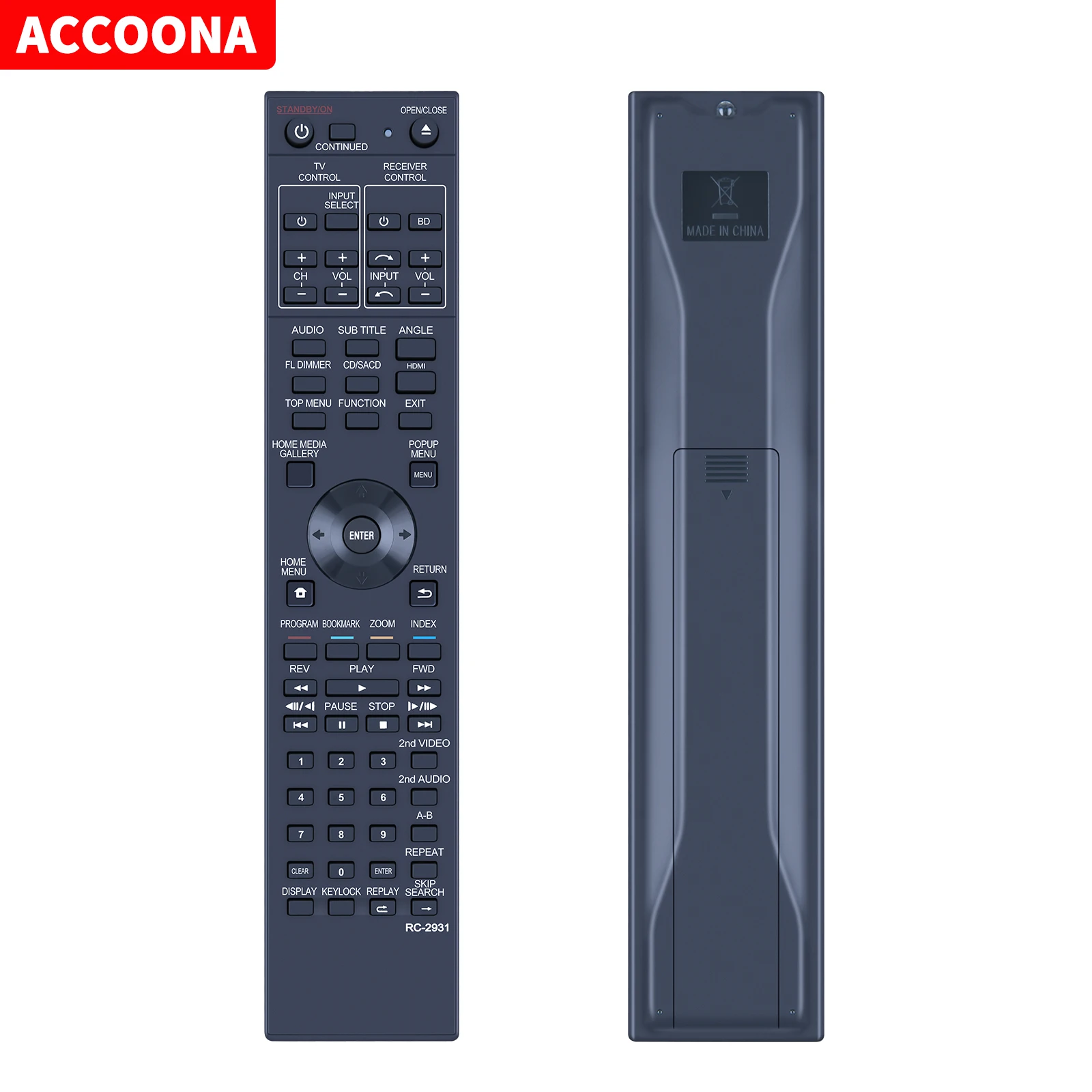 Remote Control Fit For Pioneer RC-2931 RC-2921 RC-2920 BDP-52FD BDP-150-S Blu-ray Player