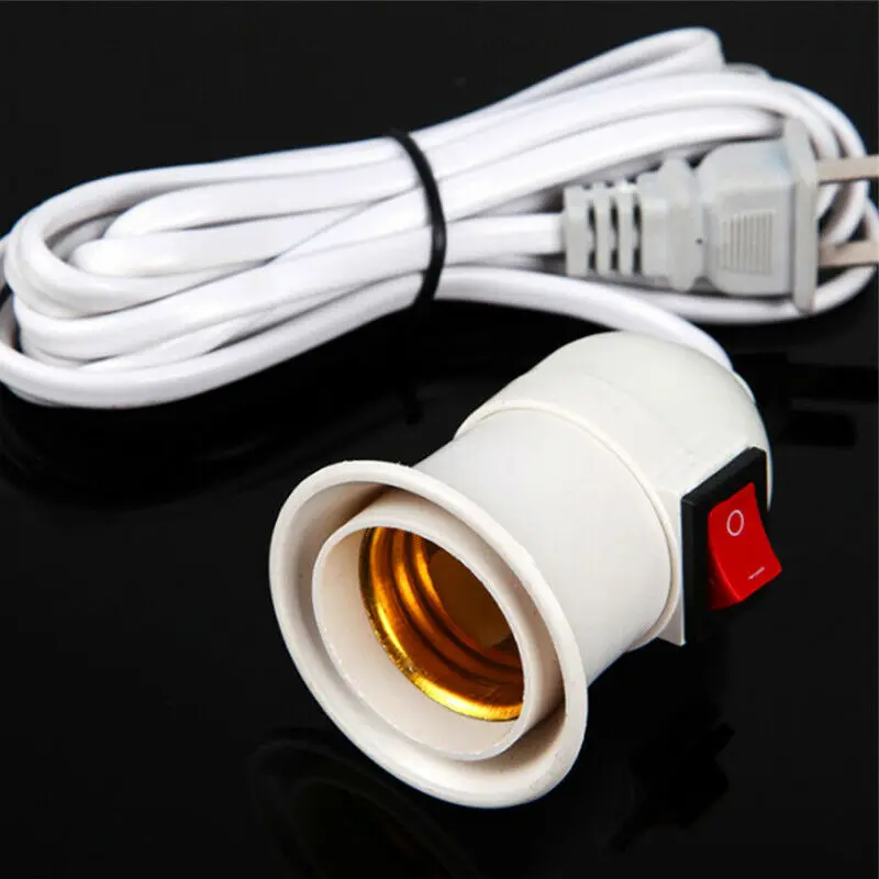 E27 2.3M Cable Cord Plug In Pendant Lamp Light Bulb Holder With Switch US Plug