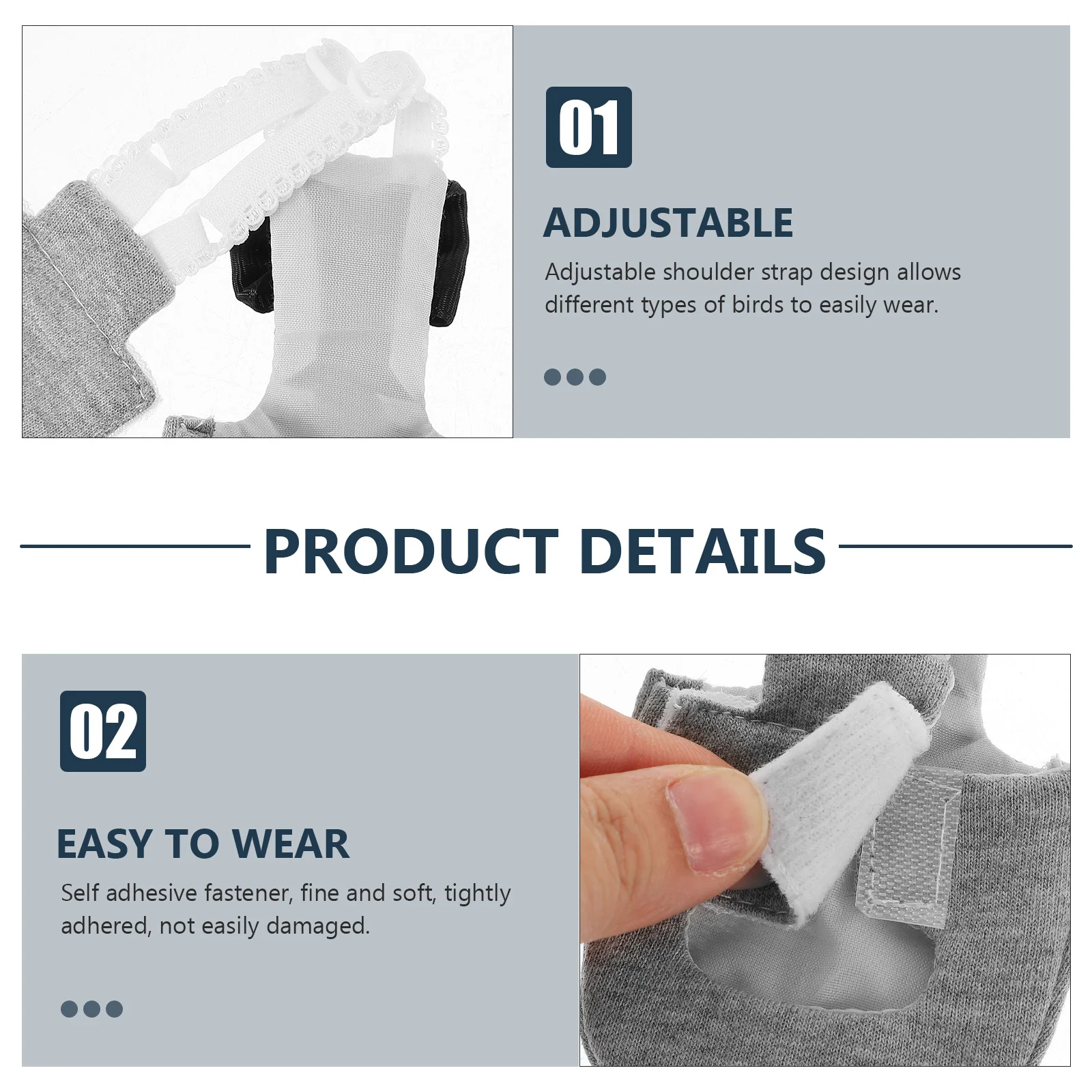 

Decoration Parrot Diaper Small Bird Decorative Clothes Cosplay Clothing Grey Pet Washable