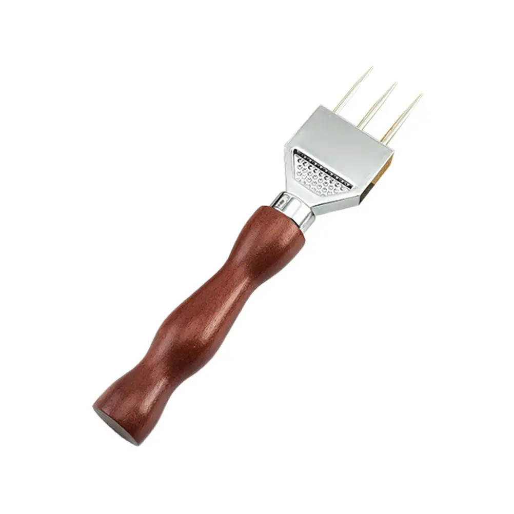 Japanese Style Ice Pick Beech Handle Bar Ice Chipper Stainless Steel Breaking Tool for Cocktail Drinks Home Bar Hotel Cafe Use