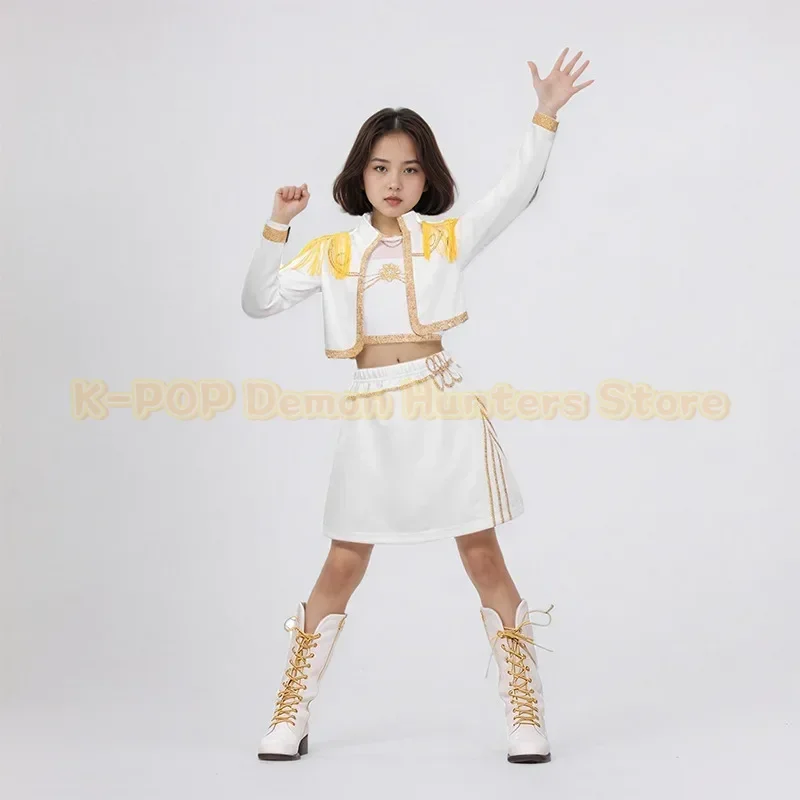 3Pcs Kpop Demon Hunters Costume Rumi Singer Dance Dress 3D Print Girls Halloween Christmas Costumes Cosplay Fancy Stage Outfits