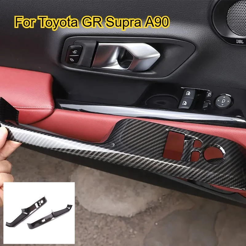 

For Toyota Supra GR MK5 A90 2019-2025 ABS Car Door Window Glass Lift Switch Button Trim Frame Panel Cover Car Accessories 1 sold