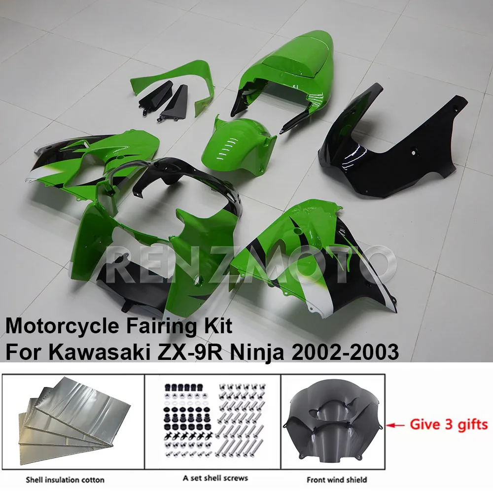 Fit For Kawasaki ZX-9R Ninja 2002-2003 Motorcycle Accessories Fairings Injection Mold Painted ABS Plastic Bodywork Kits