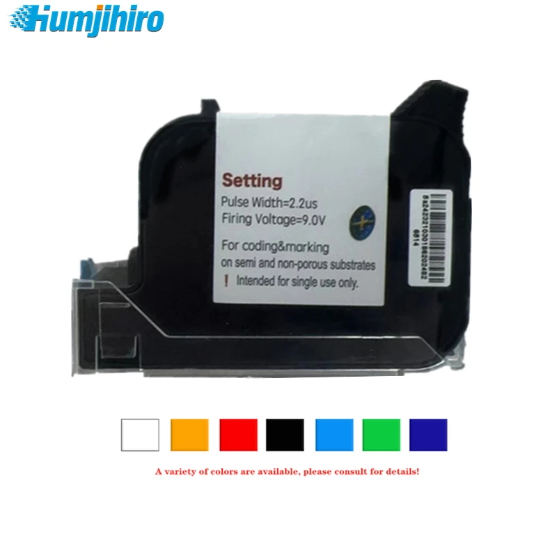 Eco M8700K Original Imported Ink Cartridge 12.7mm Solvent Quick-drying Ink Black Ink Cartridges for Handheld Inkjet Printer