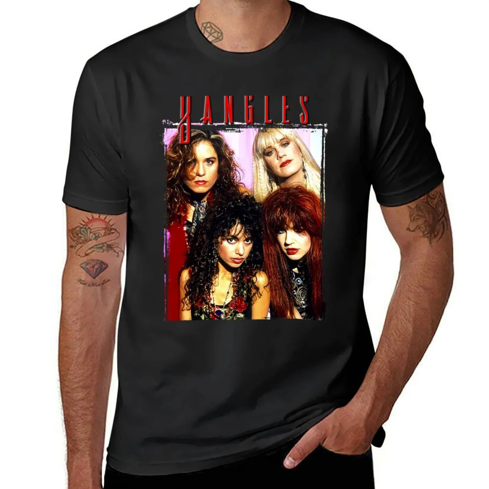 Retro The Bangles T-shirt Short sleeve tee cute clothes oversizeds oversized t shirt men