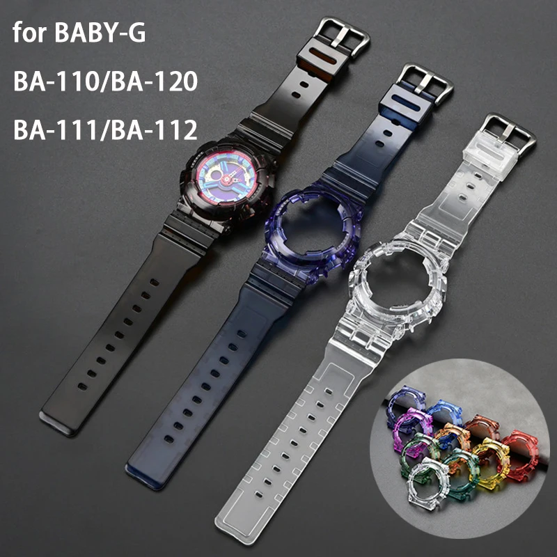 Case + Strap for Casio BABY-G BA-110 BA-120 BA-130 BA-111 BA-112