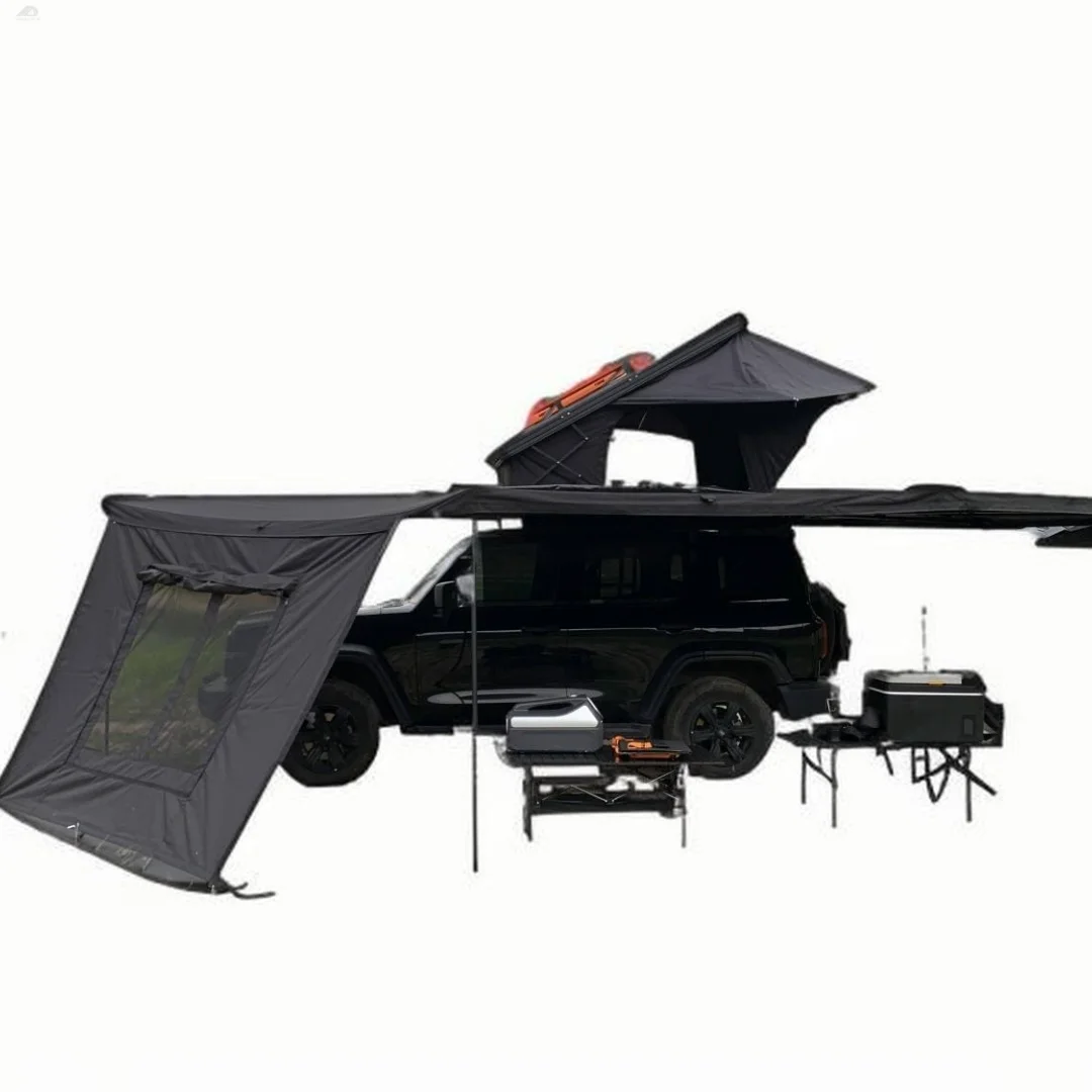 خيمة TravelCat للسيارات 4x4 4WD كبيرة تتسع لـ 4 أشخاص XL على السطح مع فتحة سقف صلبة على السطح #3