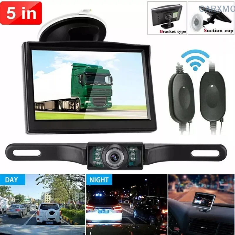 

Vehicle Accessories Backup Camera Wireless Car Rear View HD Parking System Night Vision + 5" Monitor